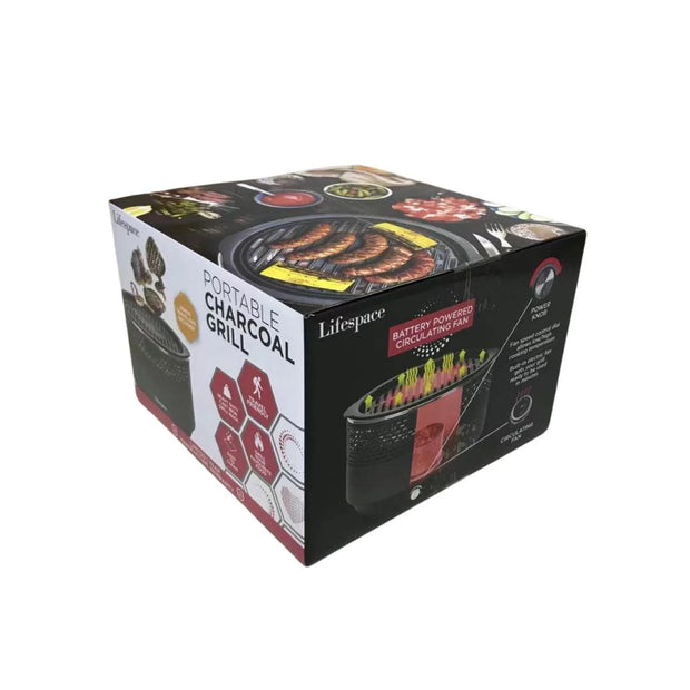 Portable Lightweight Charcoal Grill with FREE Dome Lid & Carry Bag