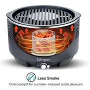 Portable Lightweight Charcoal Grill with FREE Dome Lid & Carry Bag