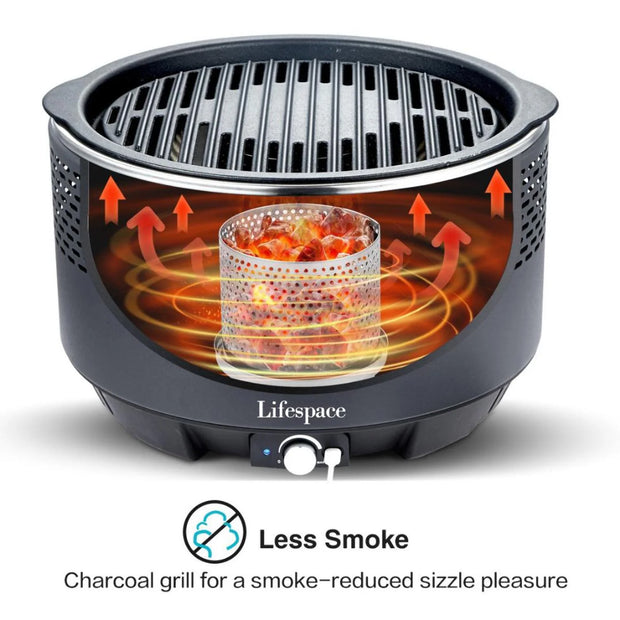 Portable Lightweight Charcoal Grill with FREE Dome Lid & Carry Bag